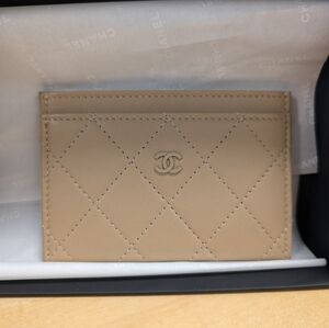 Chanel card holder brand new never used cream